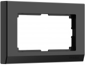 W0081808 чёрный рамка для двойной розетки