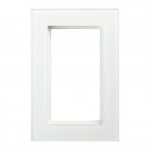 GFR00-7012-01 Рамка для 2-ной розетки белое стекло