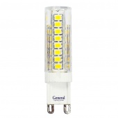 Лампа  LED G9  7W (220V) 4500K ПРОЗРАЧНАЯ GENERAL 654100