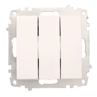 EL-BI Zena белый выключатель 3клавишный механизм 609-010200-254
