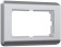 W0082106 серебряный рамка для двойной розетки