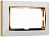 W0081933 белый/золото рамка для двойной розетки