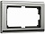 W0081602 глянцевый никель рамка для 2-ной розетки