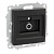 EL-BI Zena чёрный матовый розетка TV концевая механизм  609-014800-273
