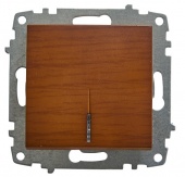 EL-BI Zena вишня выключатель 1клавишный с подсветкой Led механизм 609-012800-201