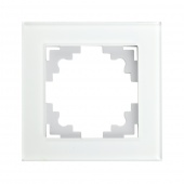 GFR00-7001-01 Рамка на 1 пост белое стекло