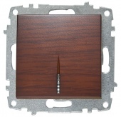 EL-BI Zena орех 1 клавишный выключатель с подсветкой Led механизм 609-012900-201