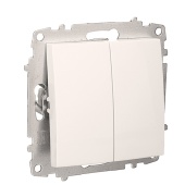 EL-BI Zena белый выключатель 2клавишный механизм 609-010200-202