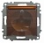 EL-BI Zena вишня розетка с заземлением и защитной крышкой 609-012800-218