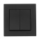 EL-BI Zena чёрный матовый 2клавишный выключатель механизм 609-014800-202