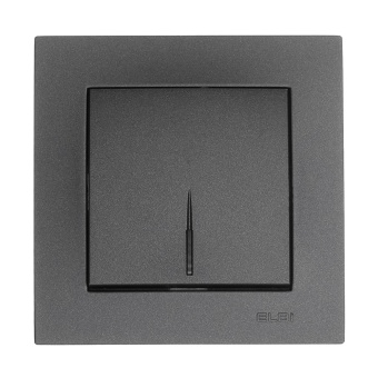 EL-BI Zena графит (дымчатый) выключатель 1клавишный с подсветкой Led механизм 609-011100-201