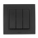 EL-BI Zena чёрный матовый 3клавишный выключатель механизм 609-014800-254