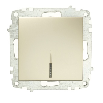EL-BI Zena титан выключатель 1клавишный с подсветкой Led механизм 609-011400-201