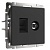 W1181308 черный матовый механизм Розетка ТВ+Ethernet RJ-45 6 cat.